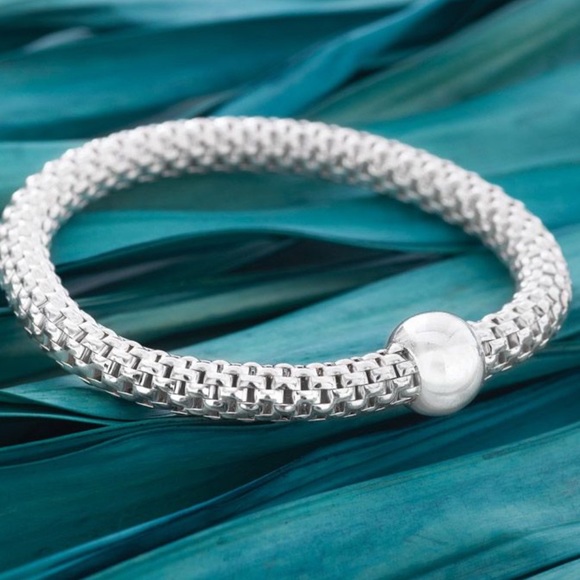 Silpada Vintage Sterling Silver Stunning Chic Stretch Bracelet 2.5 inch diameter - Picture 11 of 14